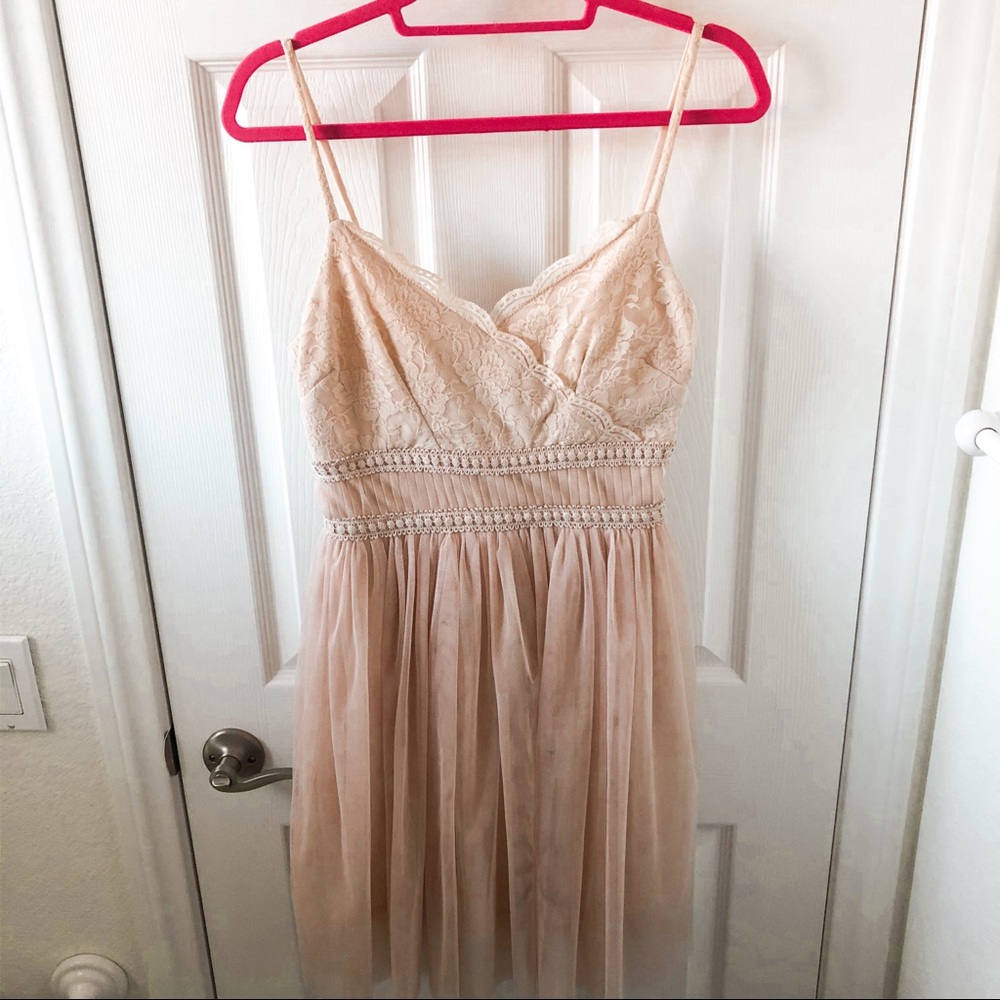 Nude Lace Dress